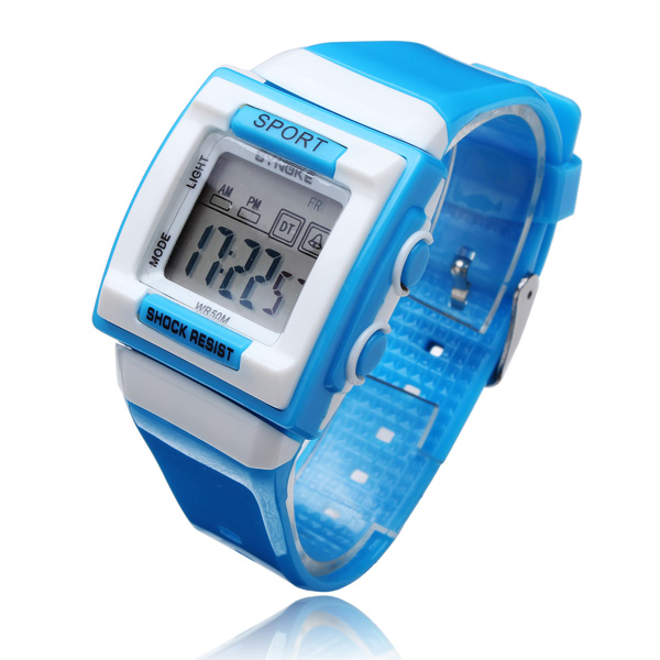 Synoke мода мальчики девочки LED будильник водонепроницаемый цифровой наручные часы