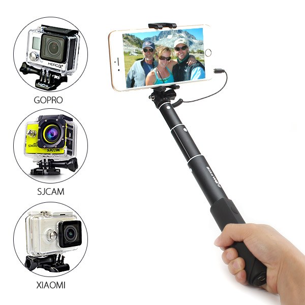 BlitzWolf® BW-BS1 Mini Extendable Wired Selfie Stick Monopod For Smartphone