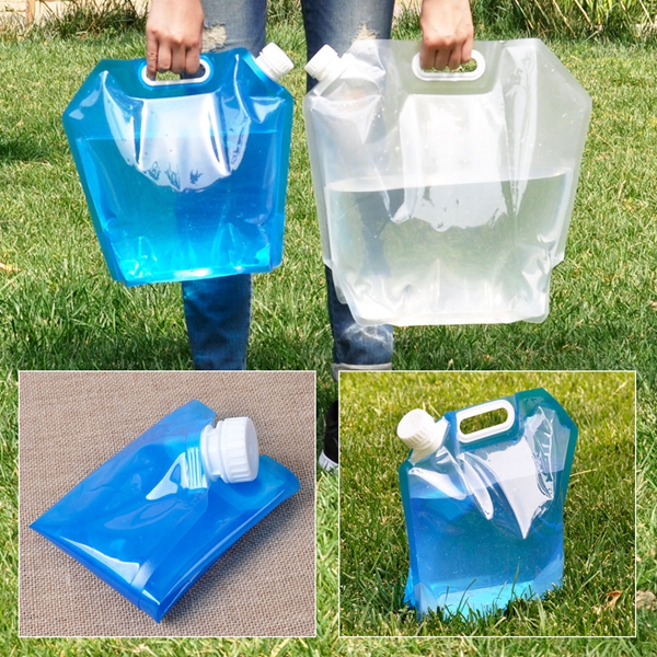 Dagaanbieding - Portable Folding Water Bag Water Carrier Storage Lifting Bag Camping Outdoor 5L And 10L dagelijkse koopjes