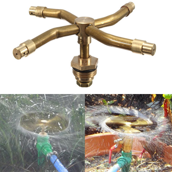 
1/2 Inch Brass Rotation Garden Lawn Watering Sprinkler