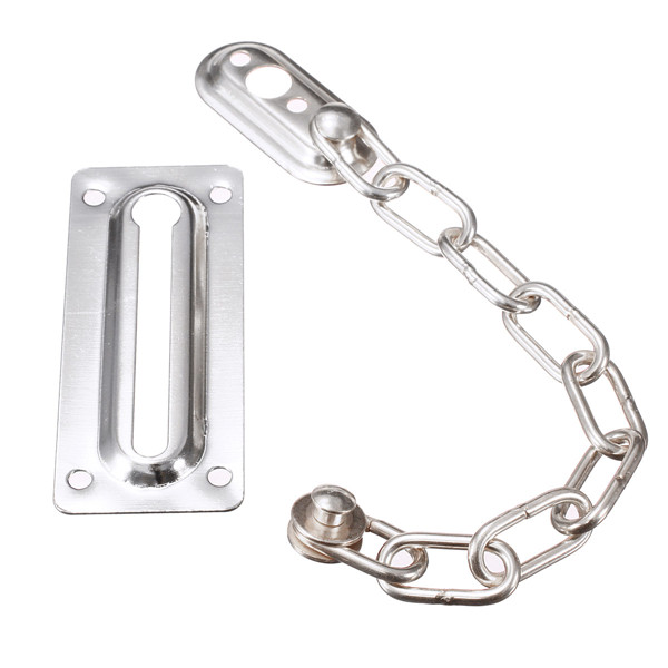 Satin Chrome Finish Chain Door Guard Security Lock Cabinet Latches With Screws