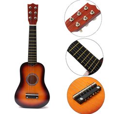 21 Inch Practice Acoustic Ukulele 6 String Mini Guitar For Beginner