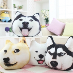Plush 3D Printed Samoyed Husky Doge Dog Throw Pillow Alaska Dog Cushion
