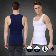 Men's Belly Slimming Body Shaper Vest Fatty Slim Shirt Corset 
