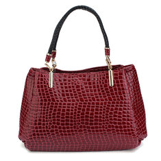 Women Crocodile Handbags Japanesed Leather Elegant Tote Shoulder Bags