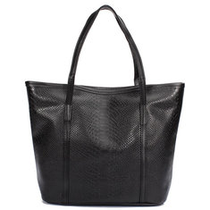 Women Crocodile Totes Ladies Casual Handbags Simple Shoulder Bags Large Capcity Shopping Bags