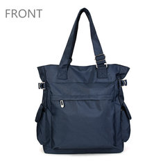 Women Lightweight Waterproof Nylon Handbag Large Capacity Tote Multi-Pocket Shoulder Bag Mummy Bag