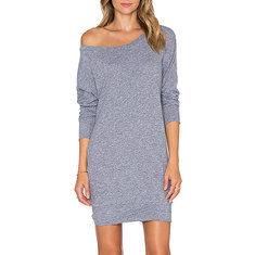 Sexy Casual Women Brief Long Sleeve Off Shoulder Solid Dress