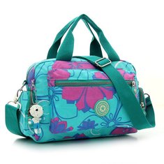 Women Nylon Flower Handbags Casual Mom Bags Shoulder Bags Crossbody Bags