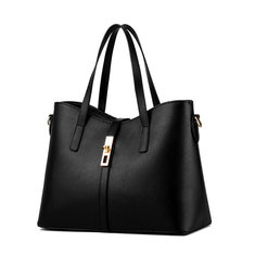 Women Candy Color Simple Leather Tote Bags Elegant Shoulder Bags Crossbody Bags