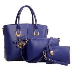 Women Elegant Composite Bag Handbag+Crossbody Bags+ Clutches 3 Pcs