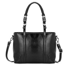 Women PU Leather Handbag Large Capacity Tote Crossbody Bag