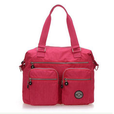 Women Nylon Handbags Casual Waterproof Shoulder Bags Multi Pocket Outdoor Crossbody Bags