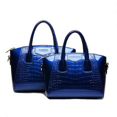 Women Crocodile Bags Patent Leather Shoulder Bags Ladies Elegant Crossbody Bags