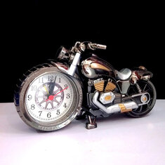 3D Home Decorative Motorcycle Alarm Plastic Cool Clock Birthday Gift