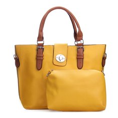 PU Leather Large Capacity Belt Decorated Handbag