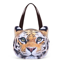 Women Cute Cat Face Handbag Shopping Bags Cat Pattern Shoulder Bag
