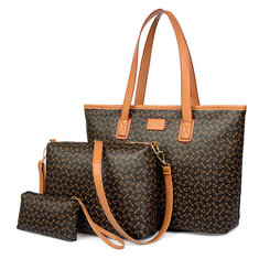 Women's Handbag Shoulder Bag Set For Ladies Purse Wallet Three Piece