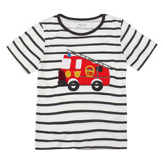 2015 New Little Maven Fire Fighting Truck Baby Children Boy Cotton Short Sleeve T-shirt 