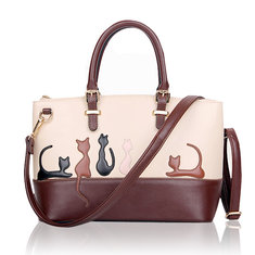 Women Animal Contrast Color Handbags Cat Shoulder Bags Rabbit Crossbody Bags