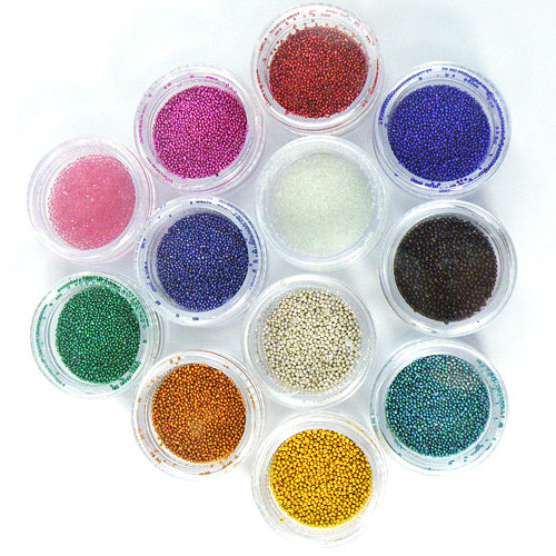 Wholesale 12 Colors Mini Beads Pearls Nail Art Tips Decoration