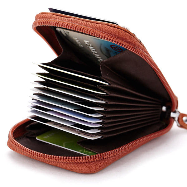 Leather Capacity Portable Card Holder