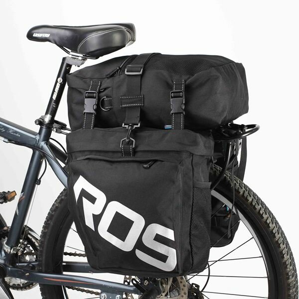 ROSWHEEL 3 in 1 Multifunction Bike Pannier Rear Seat Bag