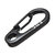 EDC Tool Stainless Steel Spring Hook Carabiner Key Clip Keychain Black