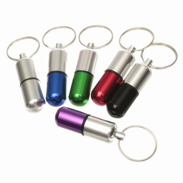 Aluminum Pill Box Keychain