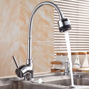 Dual Water Spout Flexible Kitchen Faucet