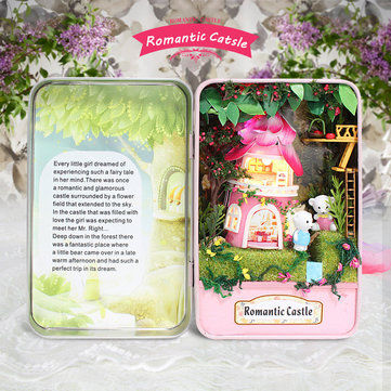 Hoomeda E002 Romantic Castle DIY Dollhouse Kit Box Theatre Kids Gift Collection