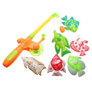 Magnetic Fishing Toy With 6 Fish And A Fishing Rod