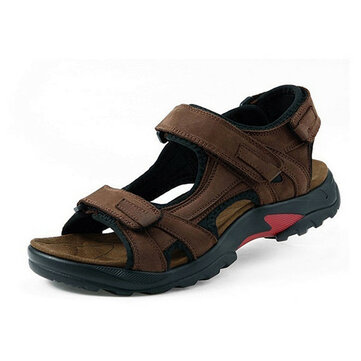 US Size 6.5-11 Men Summer Leather Sandals Beach Shoes
