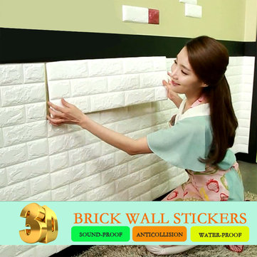 DIY 3D Elasticity Brick Wallpaper