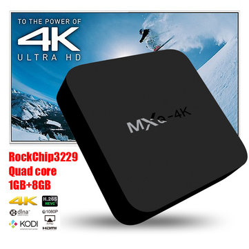 MXQ 4K RK3229 Android 4.4 1GB\/8GB 10Bit WIFI LAN KODI 16.0 AirPlay Miracast TV Box Android Mini PC