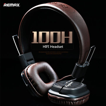 REMAX RM-100H Retractable PU Wired Control Headphone