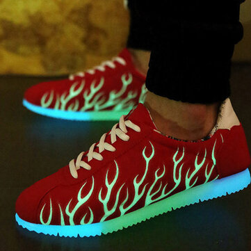 Unisex Lumineuse Shoes Lace Up Light Up Sneakers