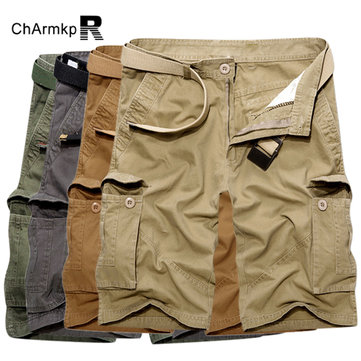 ChArmkpR Plus Mens Casual Cotton Military Shorts