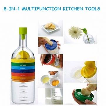 Creative Bottle Shape 8 in 1 Multifunction Kitchen Tools