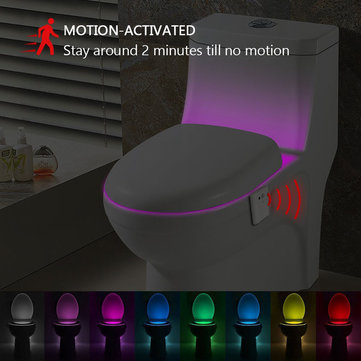 8 Colors Intelligent Closestool Induction Sense LED Night Light