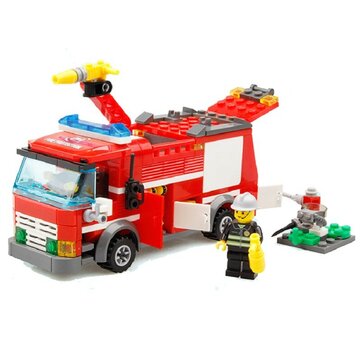 
206Pcs Fire Fighting Truck8054 Puzzle To Hold Blocks