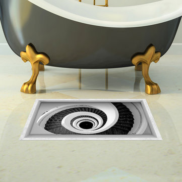 PAG 3D Spiral Stairs Pattern Washable Floor Sticker