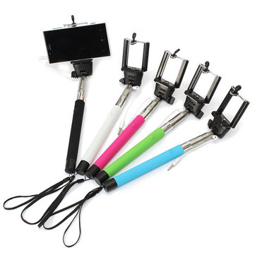 Extendable Handheld Monopod Selfie Stick With 3.5mm Cable For Iphone 6 6 Plus And Other CellPhone
