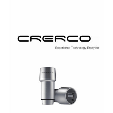 CRERCO Thor T1 Alloy Stainless Steel 4.8A Dual USB Car Charger 