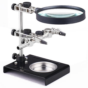 Universal Soldering Holder With Magnifier