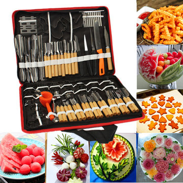 80Pcs Fruit Vegetable Chef Burin Carving Tool Kit