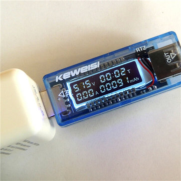 KEWEISI 3V-9V 0-3A USB Battery Capacity Tester Voltage Current Meter