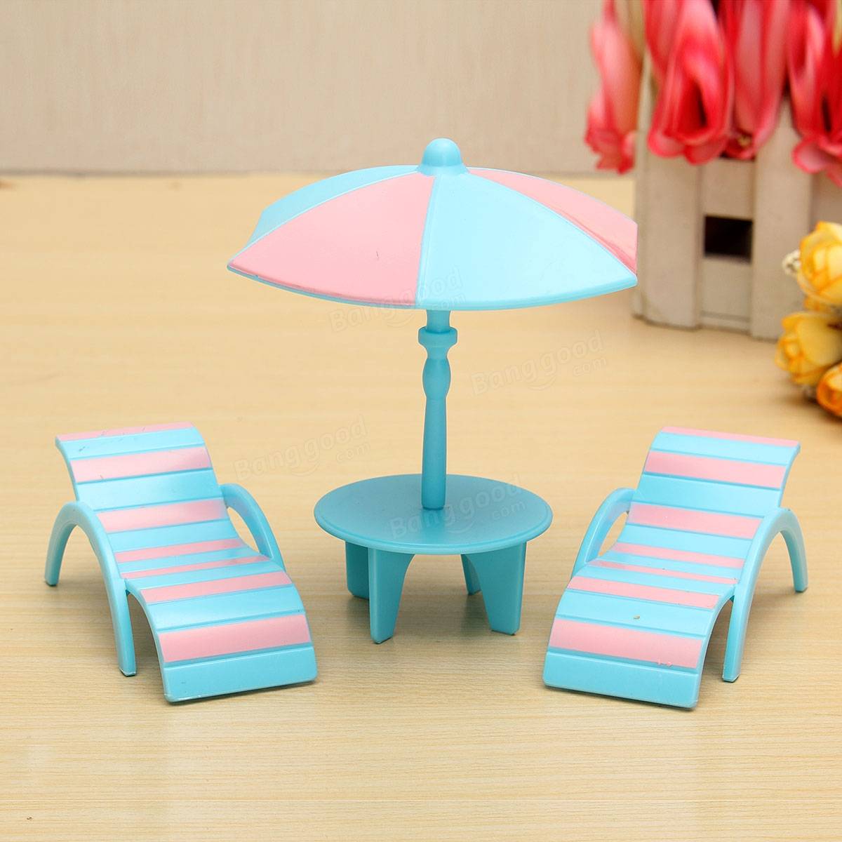 Modern Miniature Beach Chair And Umbrella for Small Space