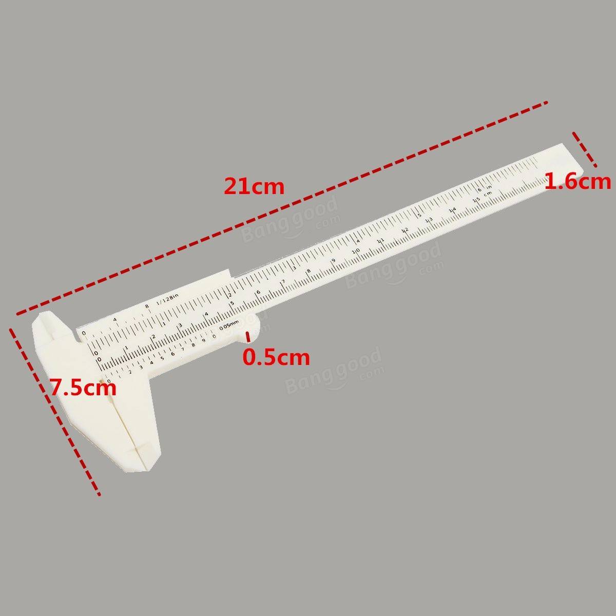150mm Plastic Vernier Caliper Gauge Ruler Sliding Tool Metal Random Color