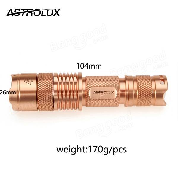 Astrolux K01 XP-L 7/4modes 1400LM Tactical EDC LED Flashlight 14500